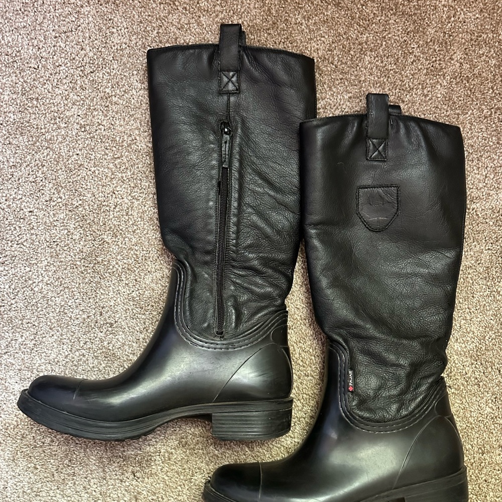 Pajar Black Stylish Rain Boots - Picture 5 of 8